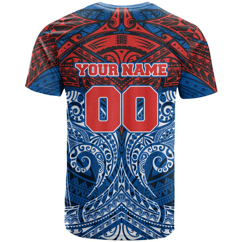 Personalized Newcastle Knights T Shirt Polynesian Tribal Pattern Style