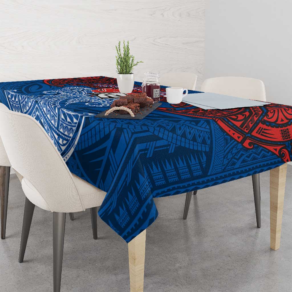 Personalized Newcastle Knights Tablecloth Polynesian Tribal Pattern Style