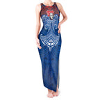Personalized Newcastle Knights Tank Maxi Dress Polynesian Tribal Pattern Style