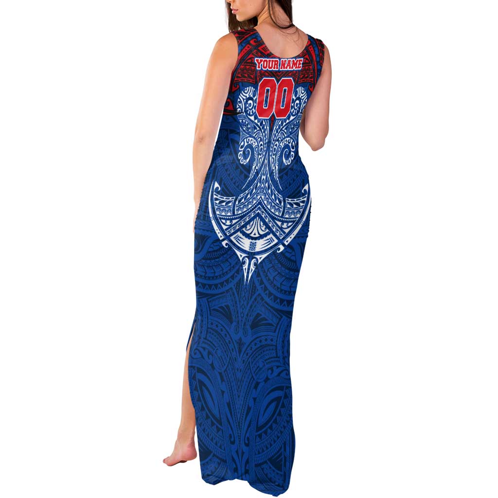 Personalized Newcastle Knights Tank Maxi Dress Polynesian Tribal Pattern Style
