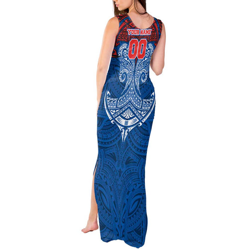 Personalized Newcastle Knights Tank Maxi Dress Polynesian Tribal Pattern Style