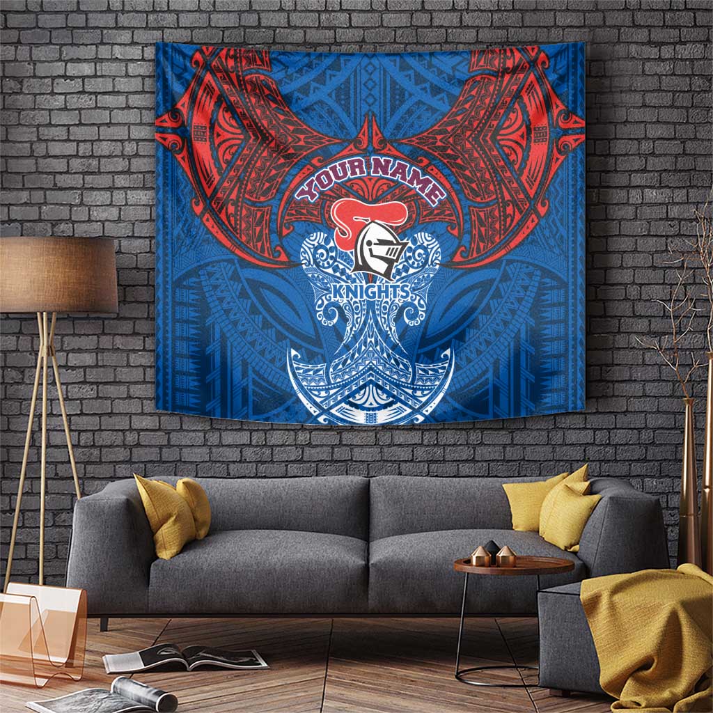 Personalized Newcastle Knights Tapestry Polynesian Tribal Pattern Style
