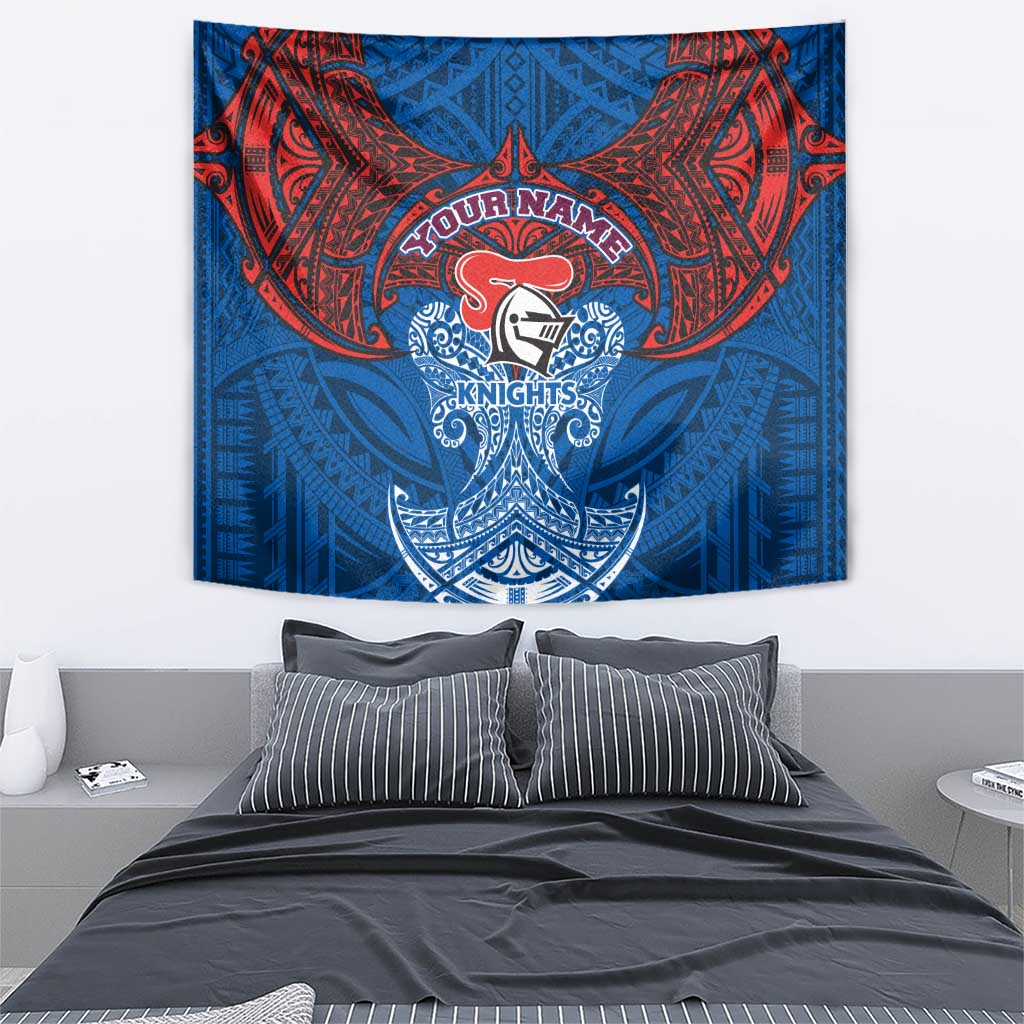 Personalized Newcastle Knights Tapestry Polynesian Tribal Pattern Style