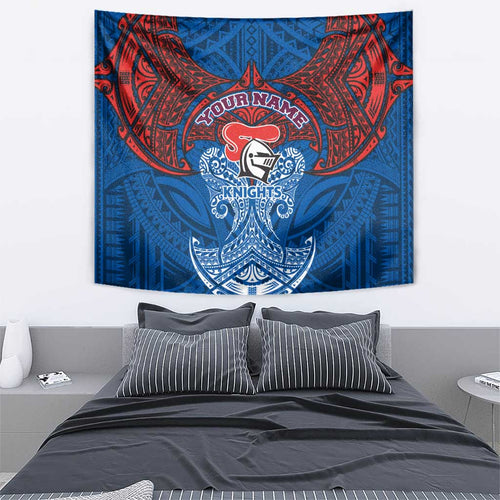Personalized Newcastle Knights Tapestry Polynesian Tribal Pattern Style