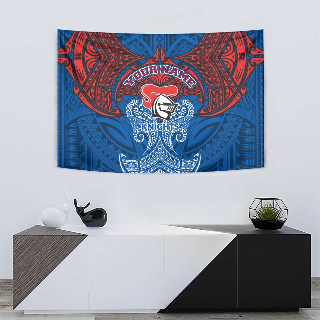 Personalized Newcastle Knights Tapestry Polynesian Tribal Pattern Style