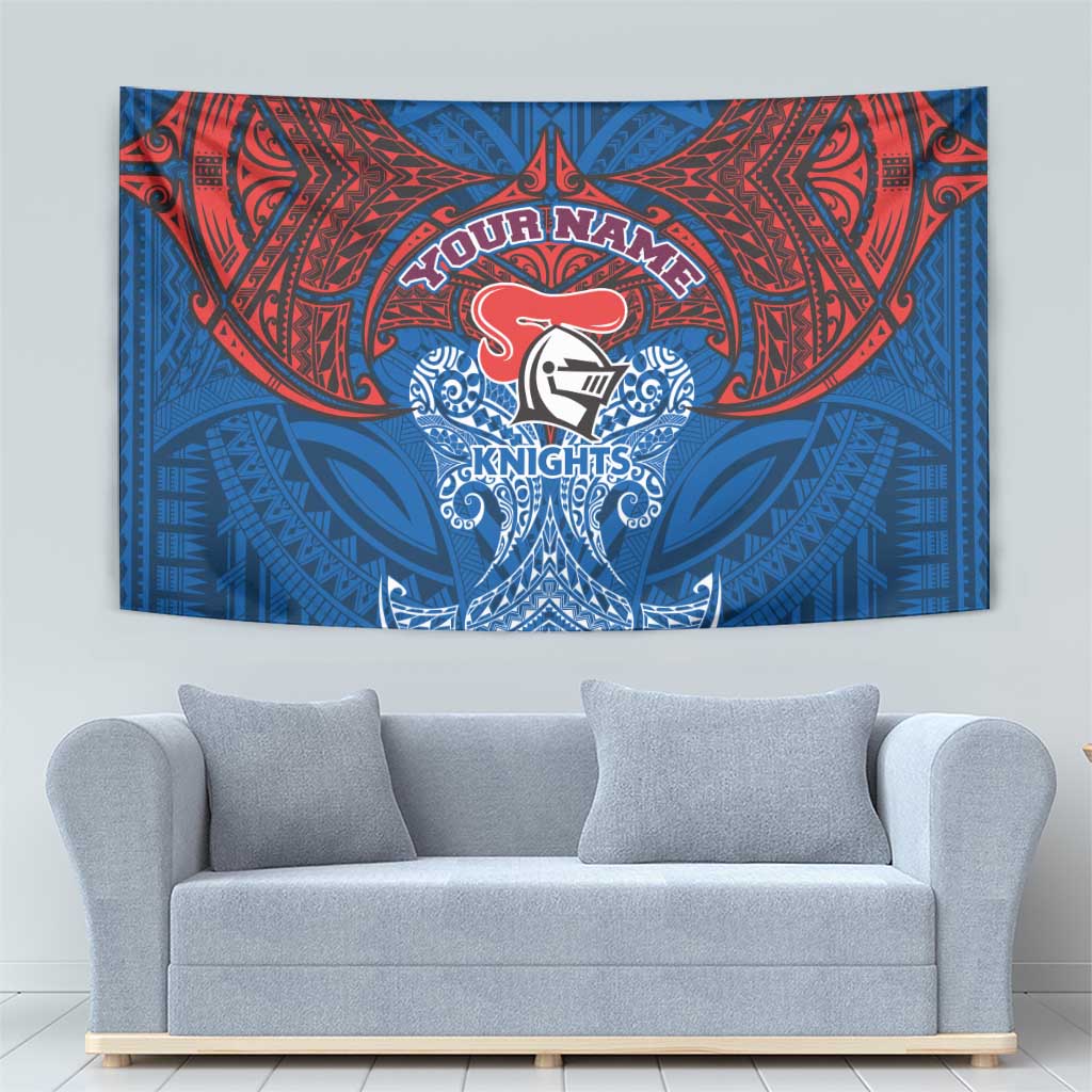 Personalized Newcastle Knights Tapestry Polynesian Tribal Pattern Style