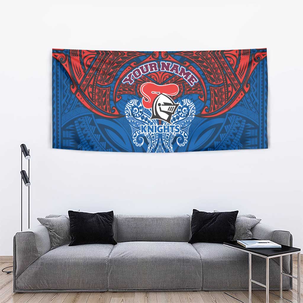 Personalized Newcastle Knights Tapestry Polynesian Tribal Pattern Style