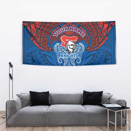 Personalized Newcastle Knights Tapestry Polynesian Tribal Pattern Style