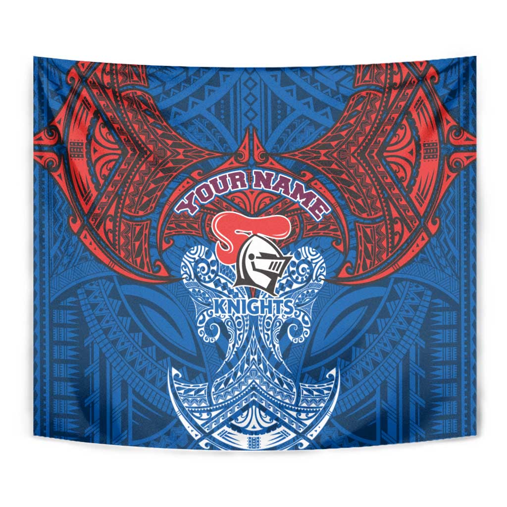 Personalized Newcastle Knights Tapestry Polynesian Tribal Pattern Style