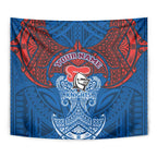 Personalized Newcastle Knights Tapestry Polynesian Tribal Pattern Style