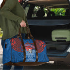 Personalized Newcastle Knights Travel Bag Polynesian Tribal Pattern Style