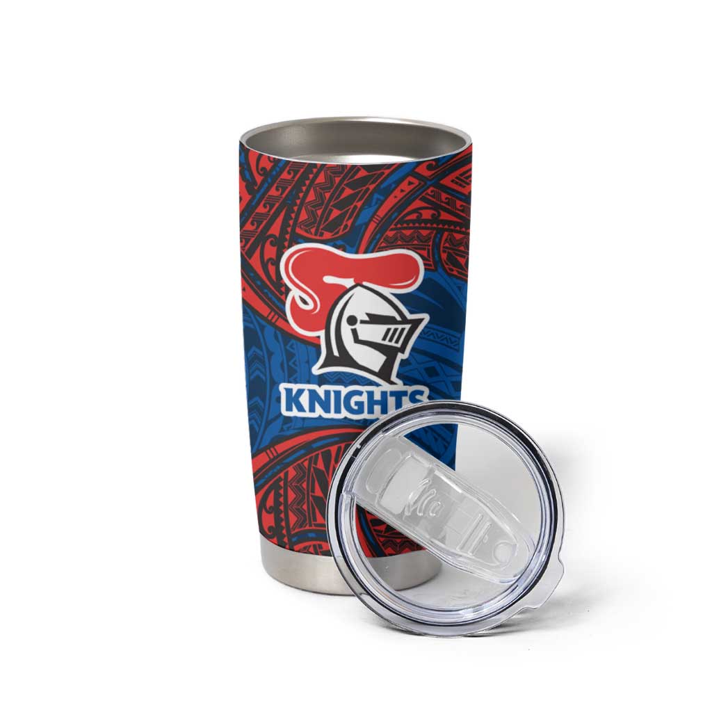 Personalized Newcastle Knights Tumbler Cup Polynesian Tribal Pattern Style