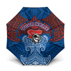 Personalized Newcastle Knights Umbrella Polynesian Tribal Pattern Style