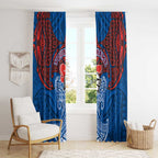 Personalized Newcastle Knights Window Curtain Polynesian Tribal Pattern Style