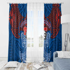 Personalized Newcastle Knights Window Curtain Polynesian Tribal Pattern Style