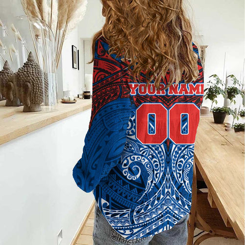Personalized Newcastle Knights Women Casual Shirt Polynesian Tribal Pattern Style