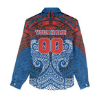 Personalized Newcastle Knights Women Casual Shirt Polynesian Tribal Pattern Style