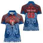 Personalized Newcastle Knights Women Polo Shirt Polynesian Tribal Pattern Style