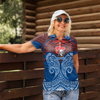Personalized Newcastle Knights Women Polo Shirt Polynesian Tribal Pattern Style