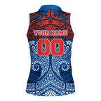 Personalized Newcastle Knights Women Sleeveless Polo Shirt Polynesian Tribal Pattern Style