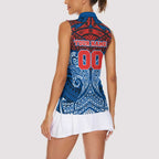 Personalized Newcastle Knights Women Sleeveless Polo Shirt Polynesian Tribal Pattern Style