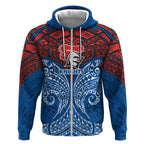 Personalized Newcastle Knights Zip Hoodie Polynesian Tribal Pattern Style