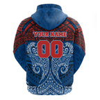Personalized Newcastle Knights Zip Hoodie Polynesian Tribal Pattern Style