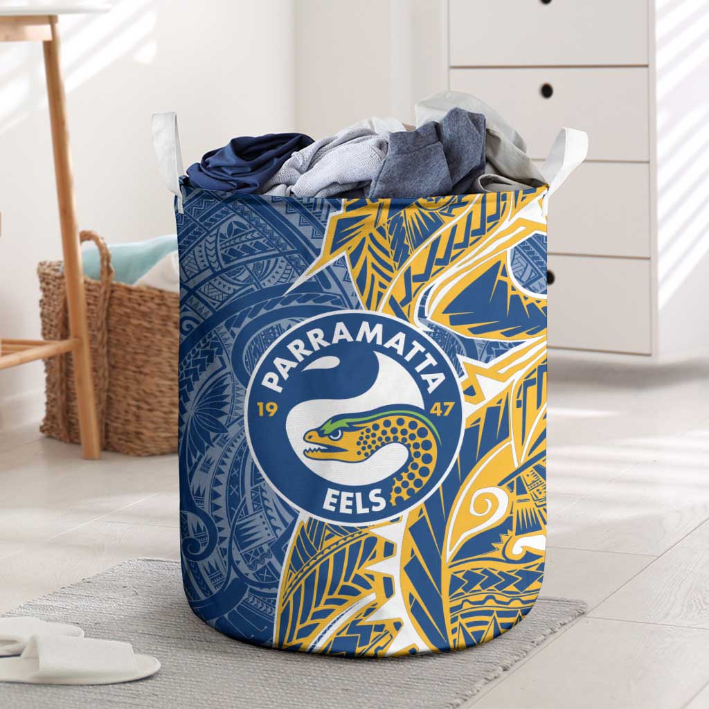 Parramatta Eels Laundry Basket Polynesian Tribal Tattoo Pacific Sport Art