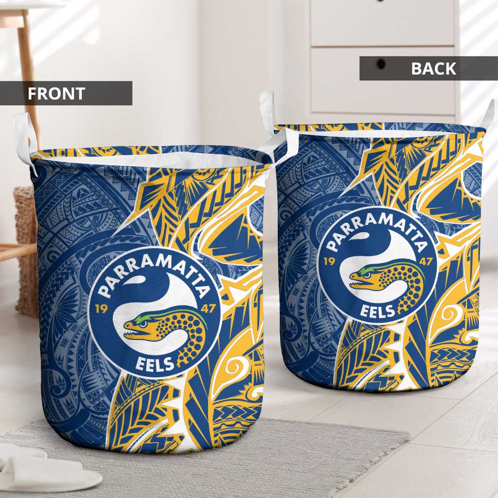 Parramatta Eels Laundry Basket Polynesian Tribal Tattoo Pacific Sport Art