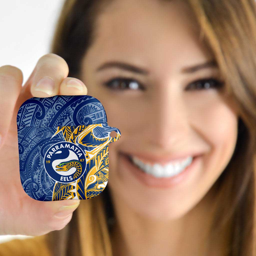 Parramatta Eels AirPods Case Polynesian Tribal Tattoo Pacific Sport Art