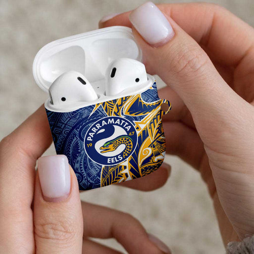 Parramatta Eels AirPods Case Polynesian Tribal Tattoo Pacific Sport Art