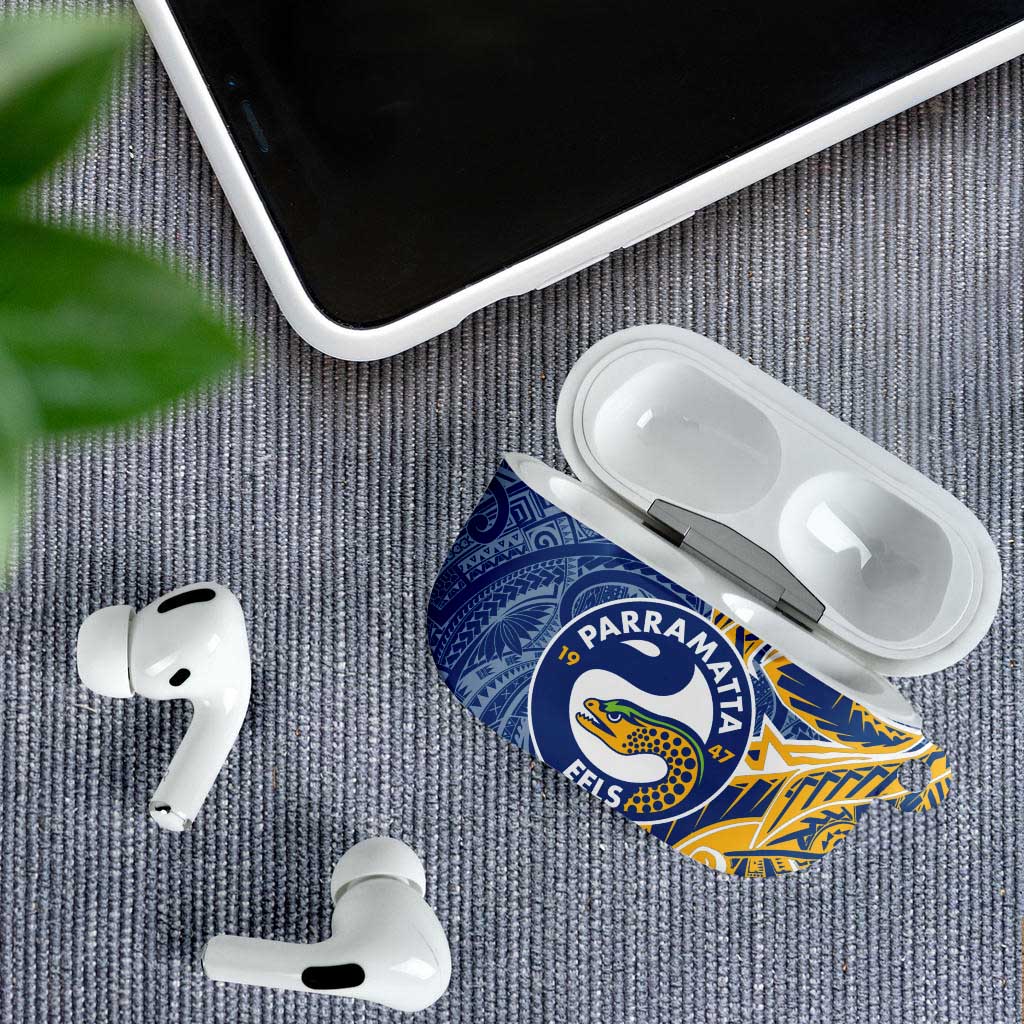 Parramatta Eels AirPods Case Polynesian Tribal Tattoo Pacific Sport Art