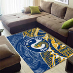 Parramatta Eels Area Rug Polynesian Tribal Tattoo Pacific Sport Art