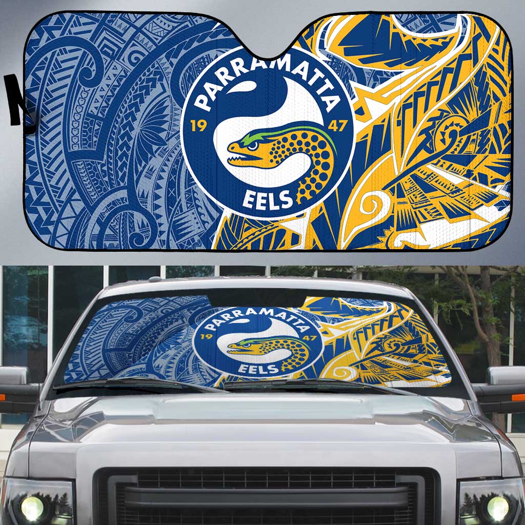 Parramatta Eels Auto Sun Shade Polynesian Tribal Tattoo Pacific Sport Art