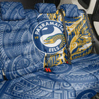 Parramatta Eels Back Car Seat Cover Polynesian Tribal Tattoo Pacific Sport Art