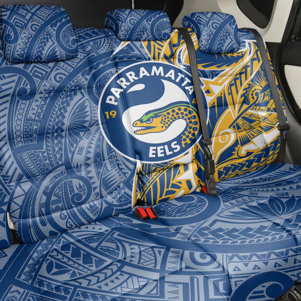 Parramatta Eels Back Car Seat Cover Polynesian Tribal Tattoo Pacific Sport Art
