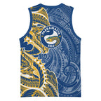 Parramatta Eels Basketball Jersey Polynesian Tribal Tattoo Pacific Sport Art