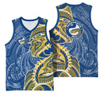 Parramatta Eels Basketball Jersey Polynesian Tribal Tattoo Pacific Sport Art