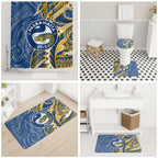Parramatta Eels Bathroom Set Polynesian Tribal Tattoo Pacific Sport Art