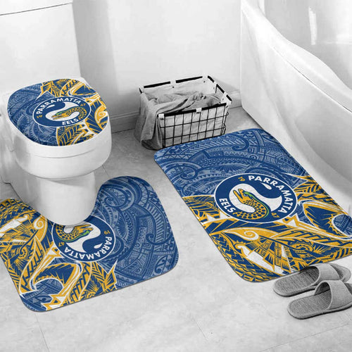Parramatta Eels Bathroom Set Polynesian Tribal Tattoo Pacific Sport Art