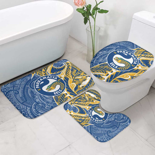 Parramatta Eels Bathroom Set Polynesian Tribal Tattoo Pacific Sport Art