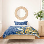 Parramatta Eels Bedding Set Polynesian Tribal Tattoo Pacific Sport Art