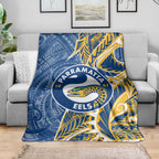 Parramatta Eels Blanket Polynesian Tribal Tattoo Pacific Sport Art