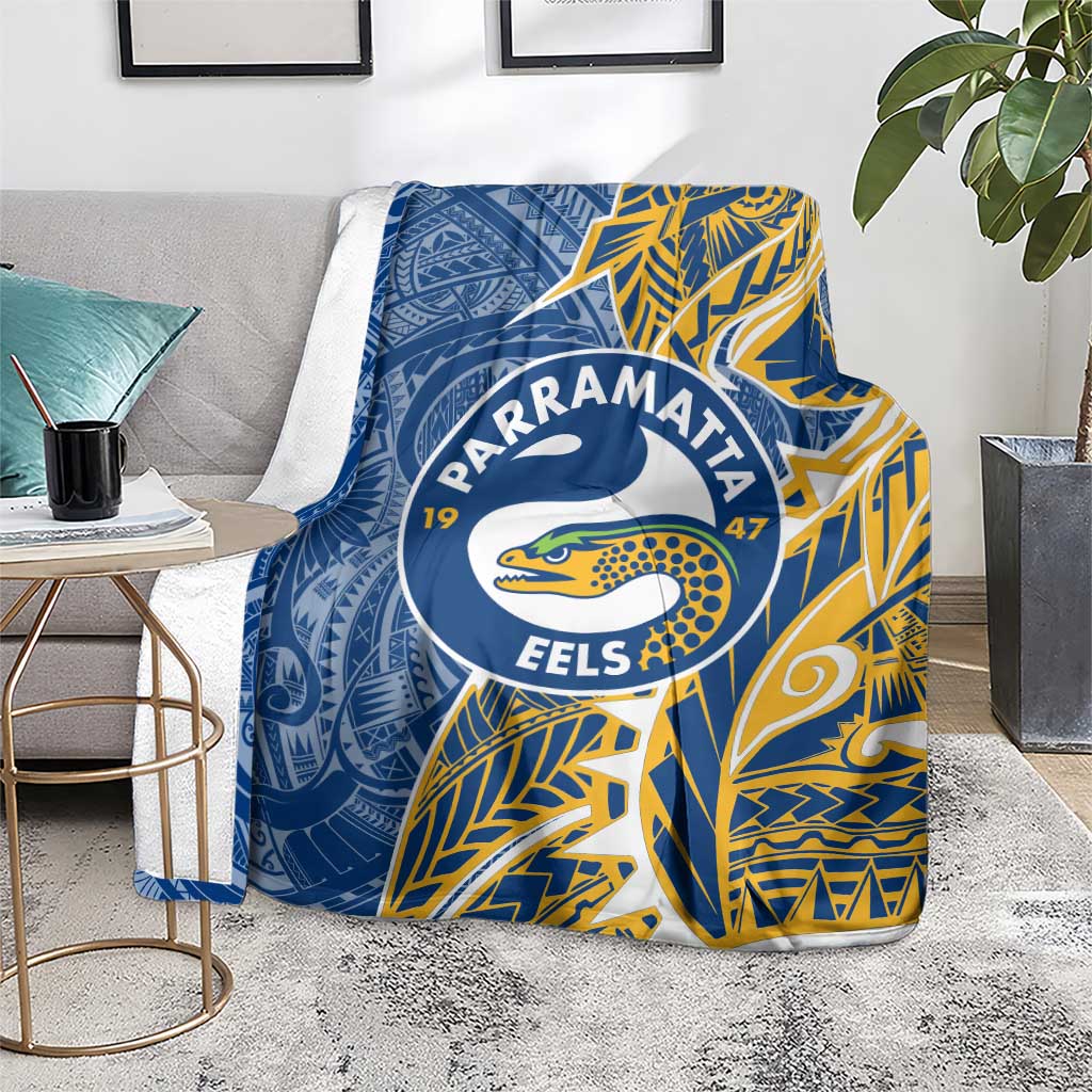 Parramatta Eels Blanket Polynesian Tribal Tattoo Pacific Sport Art