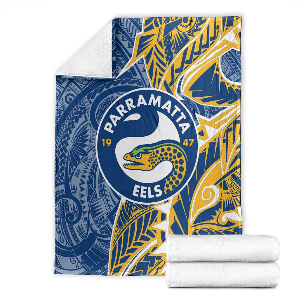 Parramatta Eels Blanket Polynesian Tribal Tattoo Pacific Sport Art