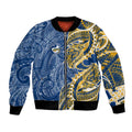Parramatta Eels Bomber Jacket Polynesian Tribal Tattoo Pacific Sport Art