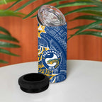 Parramatta Eels 4 in 1 Can Cooler Tumbler Polynesian Tribal Tattoo Pacific Sport Art