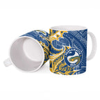 Parramatta Eels Ceramic Mug Polynesian Tribal Tattoo Pacific Sport Art