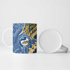 Parramatta Eels Ceramic Mug Polynesian Tribal Tattoo Pacific Sport Art