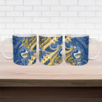 Parramatta Eels Ceramic Mug Polynesian Tribal Tattoo Pacific Sport Art